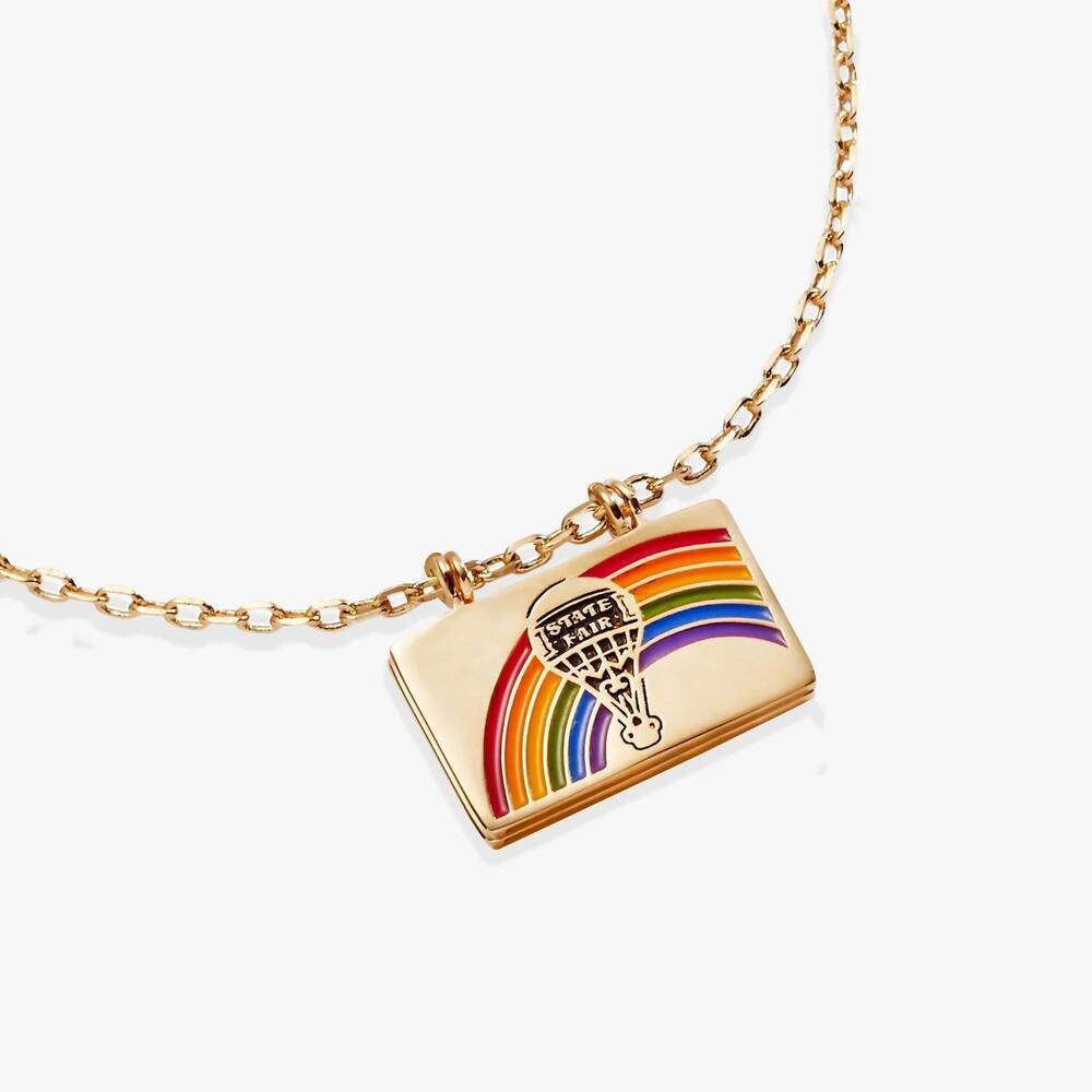NEW ALEX & ANI women's wizard of oz there's no place like home necklace in gold - Picture 3 of 4